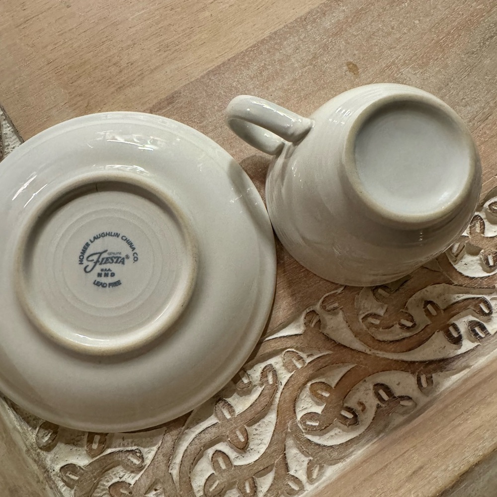 Fiesta Ivory Cup and Saucer Set